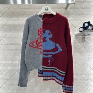 Vivienne Westwood 2025 New Arrival Saturn Patchwork Knit Sweater